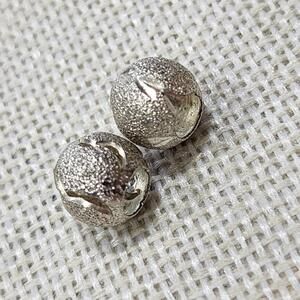 Silver Bead Charm Pair Qty:2